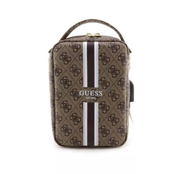 Сумка Guess Travel Handbag 4G Stripes для iPhone. Цвет: коричневый