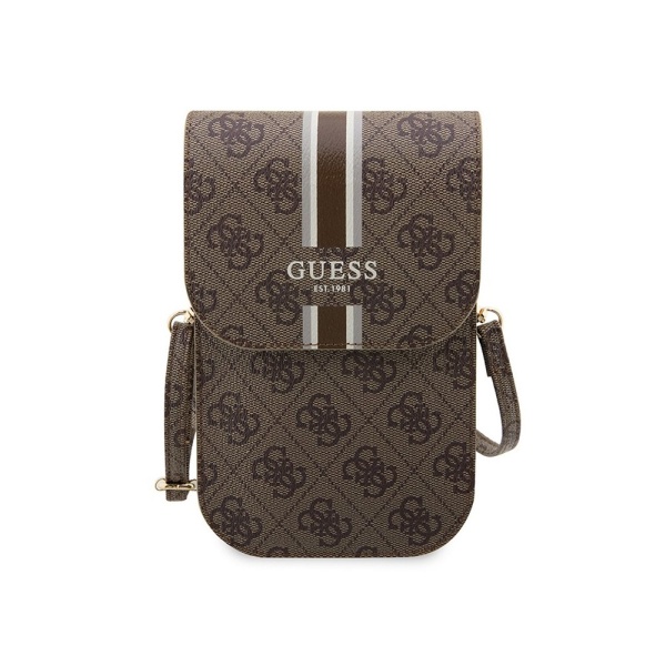 Сумка Guess Wallet Bag 4G Stripes для iPhone. Цвет: коричневый