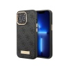 Чехол Guess для iPhone 13 Pro Max PU 4G Plate metal logo (MagSafe). Цвет: серый