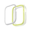 Чехол Uniq Moduo со сменным безелем для Apple Watch 41/40 мм. Цвет: лимонный/белый