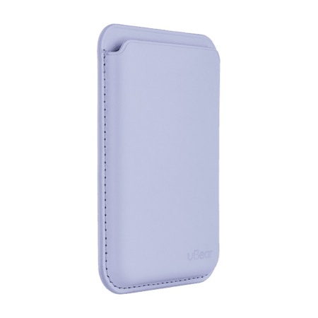 Магнитный бумажник Ubear Shell Case с Magsafe, эко-кожа. Цвет: лаванда