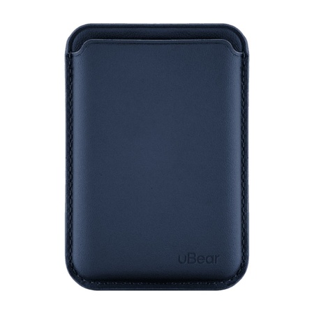 Магнитный бумажник Ubear Leather Shell Case с Magsafe, кожа. Цвет: тёмно-синий