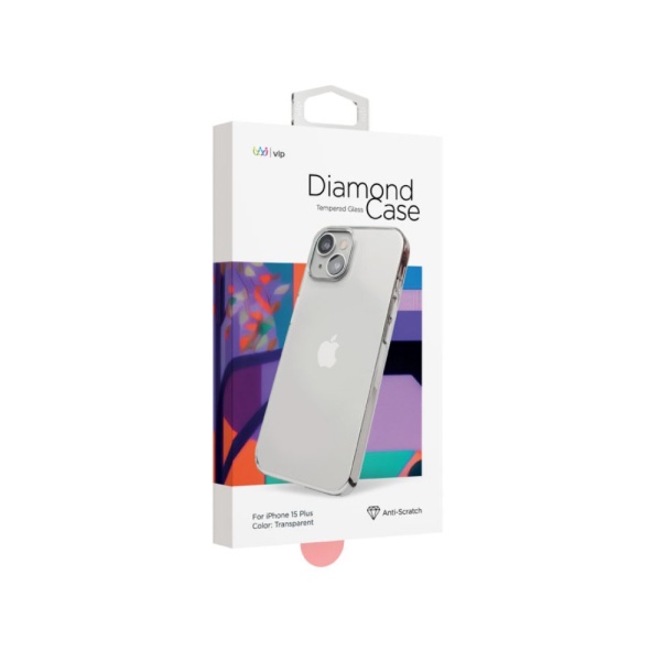 Чехол защитный vlp diamond case для iPhone 15 Plus. Цвет: прозрачный