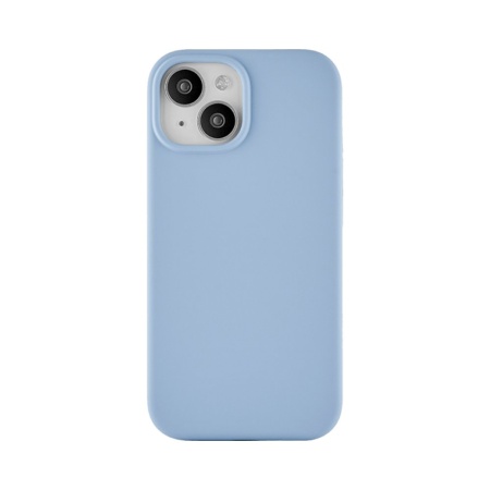 Чехол Ubear Touch Mag Case для iPhone 15, софт-тач силикон. Цвет: голубой