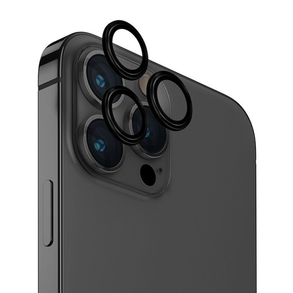 Защитное стекло Uniq OPTIX Camera Lens для камеры iPhone 15 Pro. Цвет: чёрный