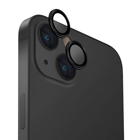 Защитное стекло Uniq OPTIX Camera Lens для камеры iPhone 15/15 Plus. Цвет: чёрный