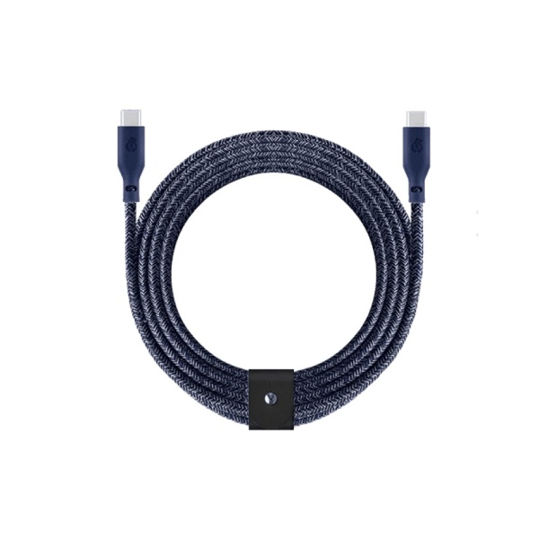 Кабель uBear Trend Cable USB-C — USB-C, 140W, 2.4м. Цвет: синий