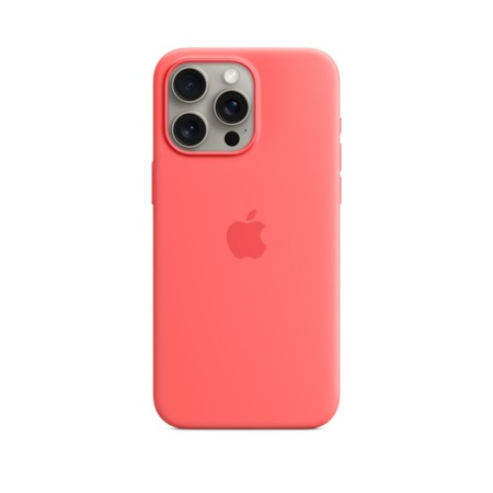 Силиконовый чехол MagSafe для iPhone 15 Pro Max Silicone Case with MagSafe - Guava