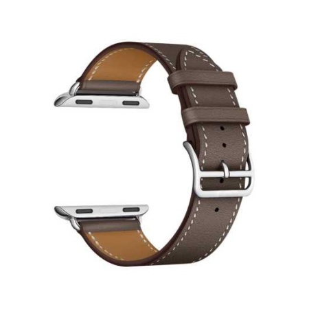 Ремешок кожаный Lyambda Minkar для Apple Watch 42/44/45мм. Цвет: серый