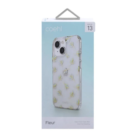 Чехол Uniq COEHL Fleur для iPhone 13. Цвет: синий
