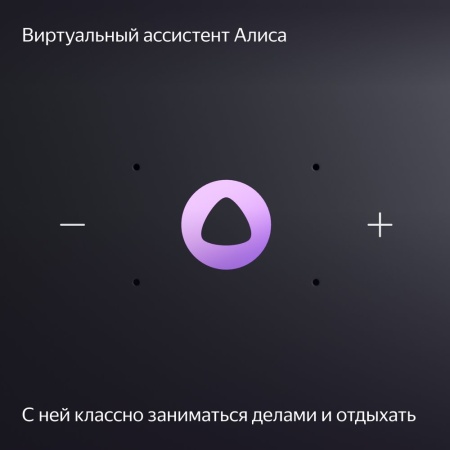 Умная колонка Яндекс Станция Миди с Алисой, с Zigbee. Цвет: черный