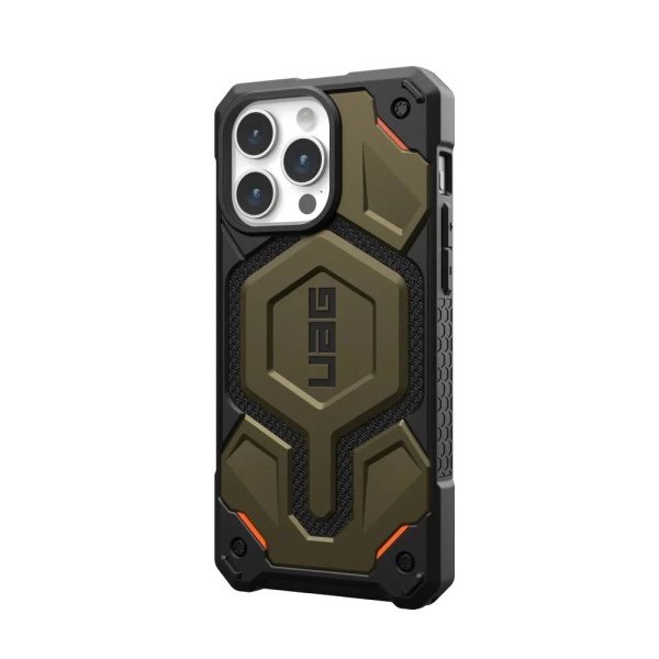 Чехол UAG Monarch для iPhone 15 Pro, кевлар. Цвет: чёрно-зелёный