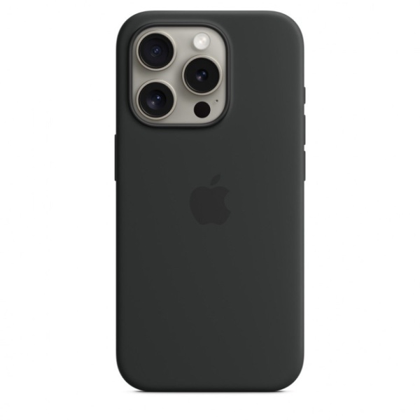 Силиконовый чехол MagSafe для iPhone 15 Pro Max Silicone Case with MagSafe - Black