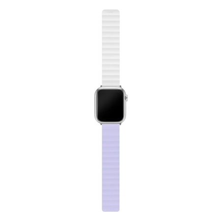 Ремешок силиконовый магнитный uBear Mode для Apple Watch 38/40/41мм. Цвет: лавандовый/белый