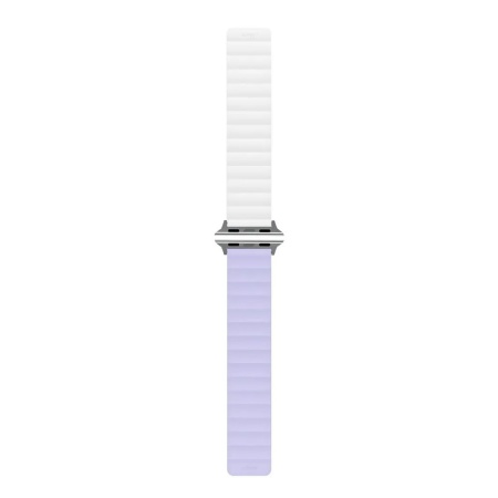 Ремешок силиконовый магнитный uBear Mode для Apple Watch 38/40/41мм. Цвет: лавандовый/белый