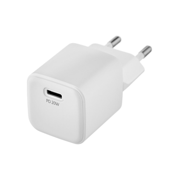 Адаптер питания uBear Wall charger Pulse Type-C 20W, PD 3.0+QC 3.0. Цвет: белый