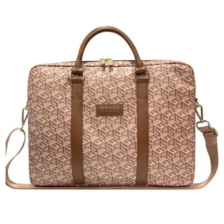 Сумка Guess для ноутбуков 15-16" G CUBE Bag. Цвет: коричневый