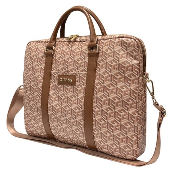 Сумка Guess для ноутбуков 15-16" G CUBE Bag. Цвет: коричневый