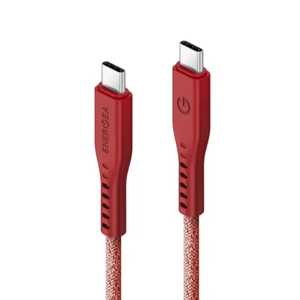 Кабель EnergEA FLOW USB-C — USB-C PD 240Вт, 5A, 1.5 м. Цвет: красный