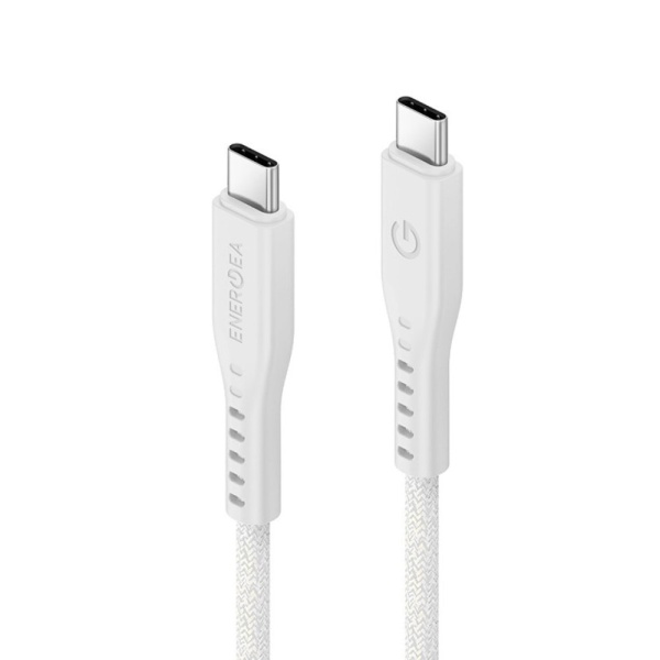 Кабель EnergEA FLOW USB-C — USB-C PD 240Вт, 5A, 1.5 м. Цвет: белый