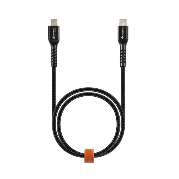 Кабель Lyambda MFI USB-C — Lightning M/M, 3А, 0.25м. Цвет: чёрный