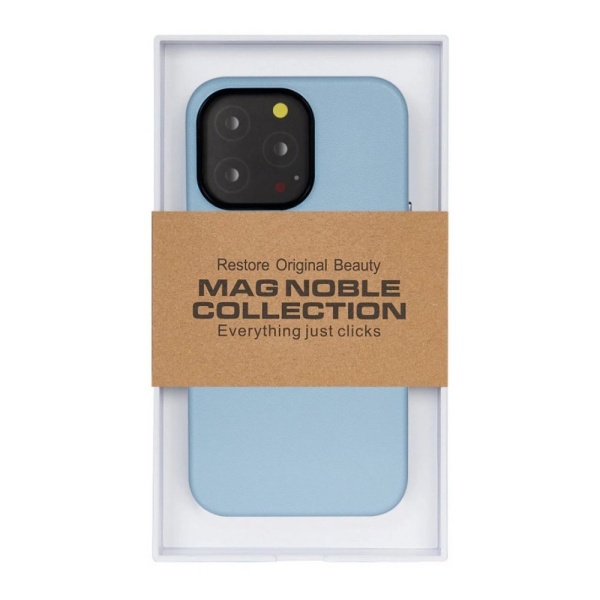 Чехол K-DOO Noble Collection Magsafe для iPhone 13 Pro Max, кожа. Цвет: сиерра блу