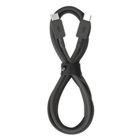 Кабель VLP Nylon Cable USB-C — USB-C, 100 Вт, 2м. Цвет: чёрный