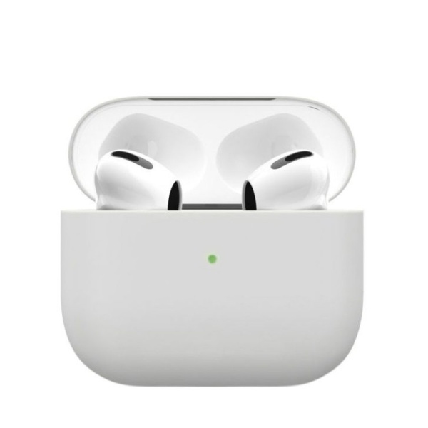 Чехол vlp Soft Touch для AirPods 3, тонкий силикон. Цвет: белый