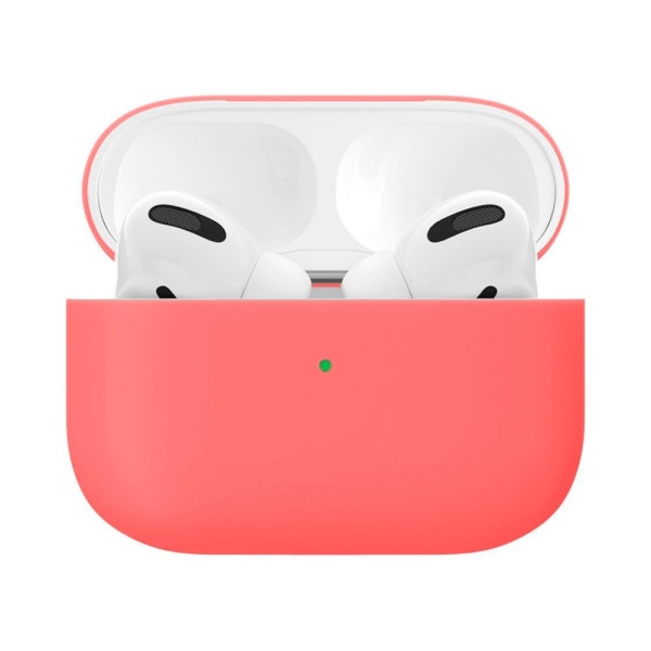 Чехол vlp Soft Touch для AirPods 3, тонкий силикон. Цвет: коралловый