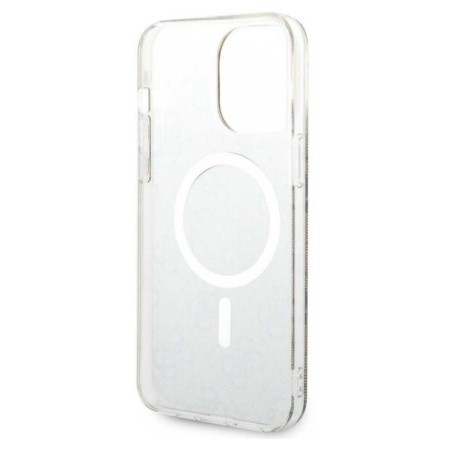 Чехол Guess PC/TPU 4G Hard MagSafe для iPhone 15 Pro Max. Цвет: коричневый/золотой