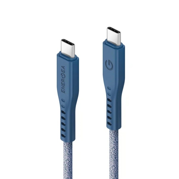 Кабель EnergEA FLOW USB-C — USB-C PD 240Вт, 5A, 1.5 м. Цвет: синий