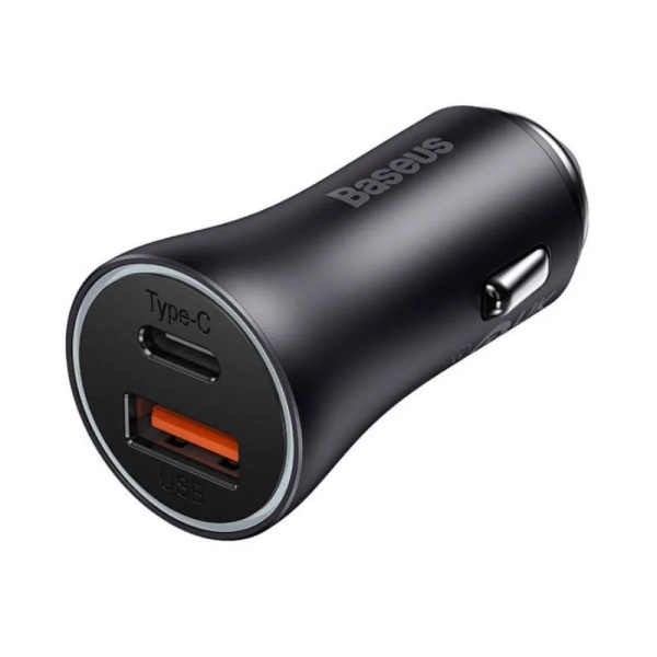 Автомобильное ЗУ Baseus Golden Contactor Pro Dual Quick Car Charger, 40Вт. Цвет: чёрный