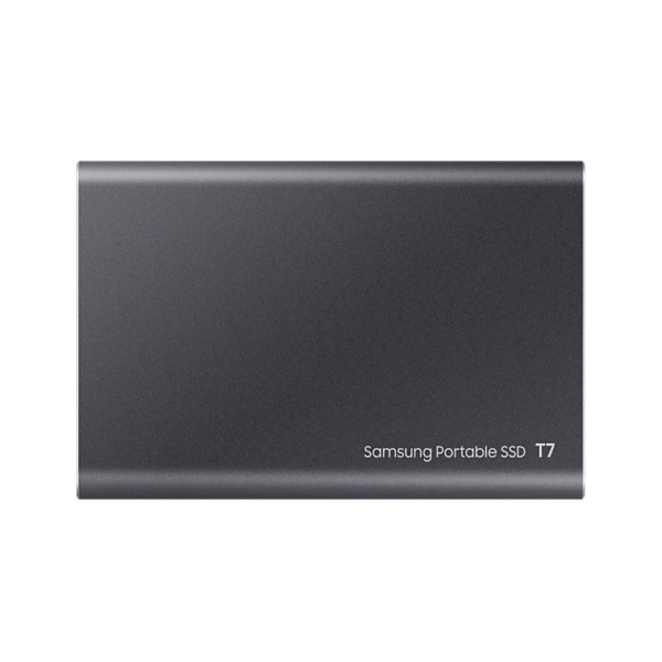 Внешний SSD диск Samsung T7 R1050/W1000 Мб/сек, USB 3.2, 500Гб. Цвет: серый