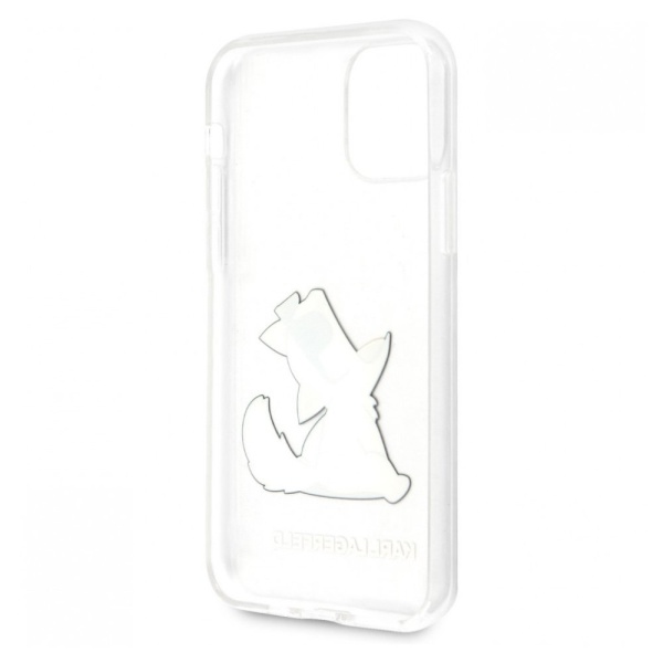 Чехол Lagerfeld для iPhone 11 PC/TPU collection Choupette Fun Hard Gradient. Цвет: прозрачный