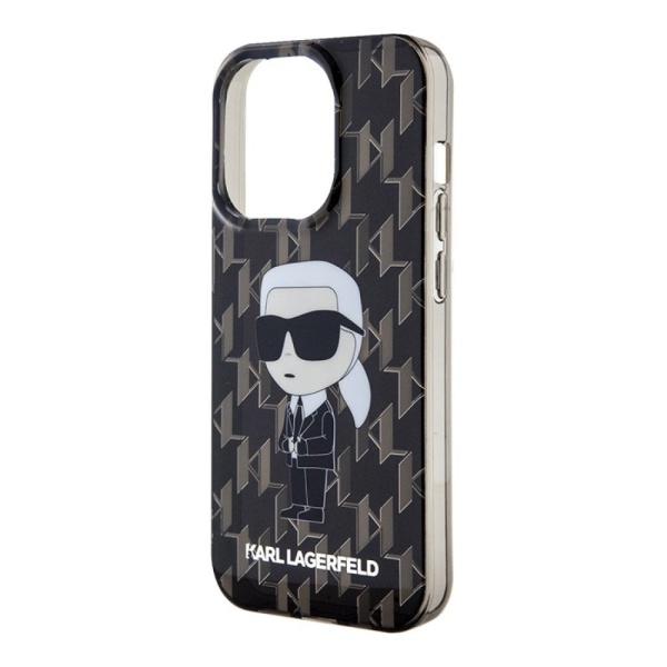 Чехол Lagerfeld PC/TPU Monogram NFT Karl Ikonik Hard для iPhone 15 Pro. Цвет: чёрный