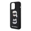 Чехол Lagerfeld Liquid Silicone NFT Karl & Choupette heads Hard для iPhone 15 Pro Max.Цвет: чёрный