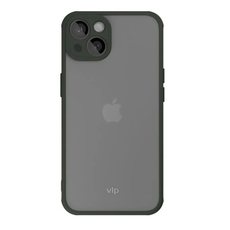 Чехол защитный vlp matte case для iPhone 13. Цвет: тёмно-зелёный