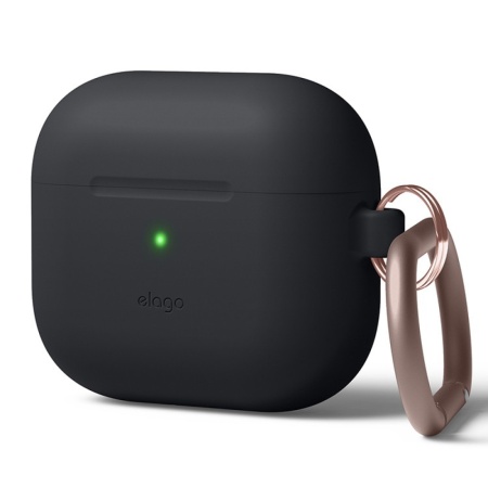 Чехол с карабином Elago для AirPods Wireless Hang case Black