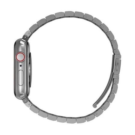 Ремешок из стали Uniq Strova MAG Strap Link Steel для Apple Watch 42/44/45/49мм. Цвет: серебристый