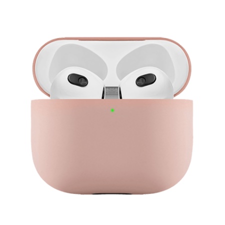 Чехол защитный Ubear для Airpods 3, усиленный силикон. Цвет: светло-розовый