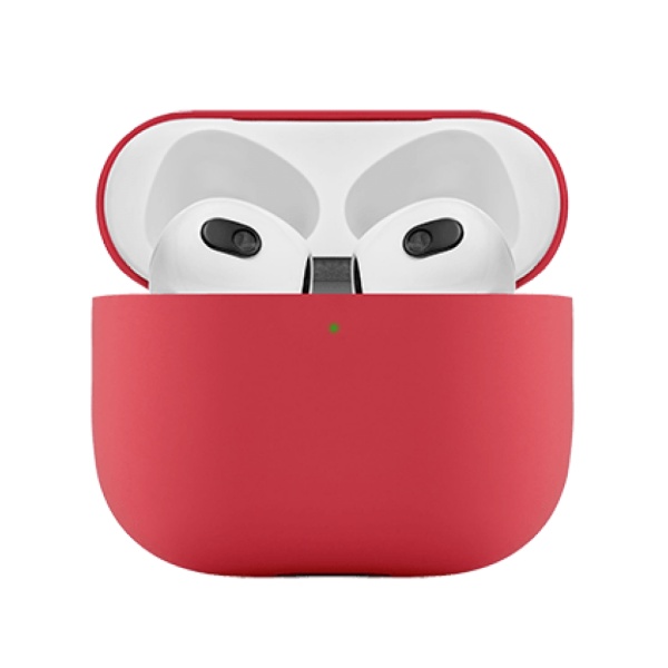 Чехол защитный Ubear для Airpods 3, усиленный силикон. Цвет: красный