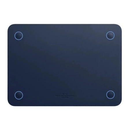 Чехол кожаный WIWU Skin New Pro 2 Leather Sleeve Skin Pro II для MacBook Pro 14". Цвет: синий