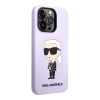 Чехол Lagerfeld для iPhone 14 Pro Max Liquid silicone NFT Karl Ikonik Hard. Цвет: фиолетовый