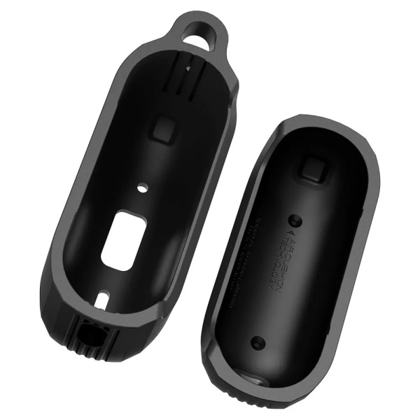 Чехол SPIGEN RUGGED ARMOR для AirPods Pro 2, с карабином. Цвет: черный