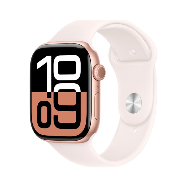 Apple Watch Series 10, 46мм, корпус из алюминия розового цвета